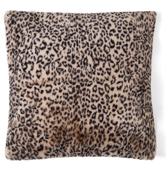 Velký polštář Leo Cream XL, leopard, 65x65 cm