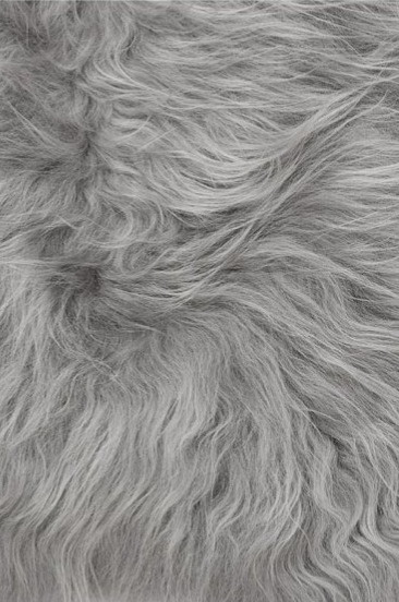 Islandská ovčí kožešina Molly, šedá Brisa, 90x60 cm