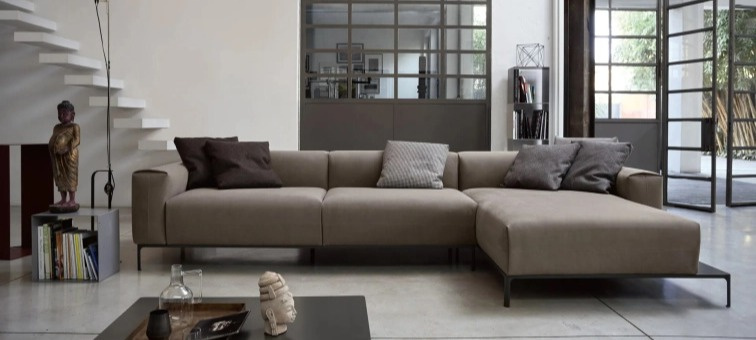 Minimalistická sedačka Spencer, 248 cm, látková, modulární