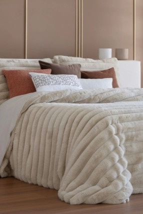 Hřejivý přehoz Cedric Beige, béžový, 250x270 cm