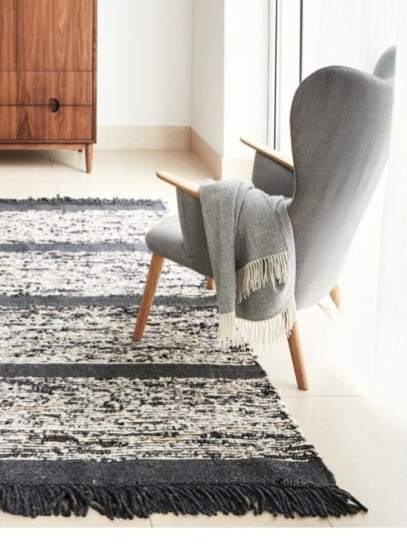 Vlněný koberec Gorm Charcoal, uhlově šedý