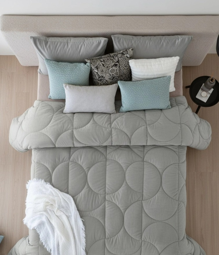 Přehoz na postel Arni Grey, šedý, 250x270 cm