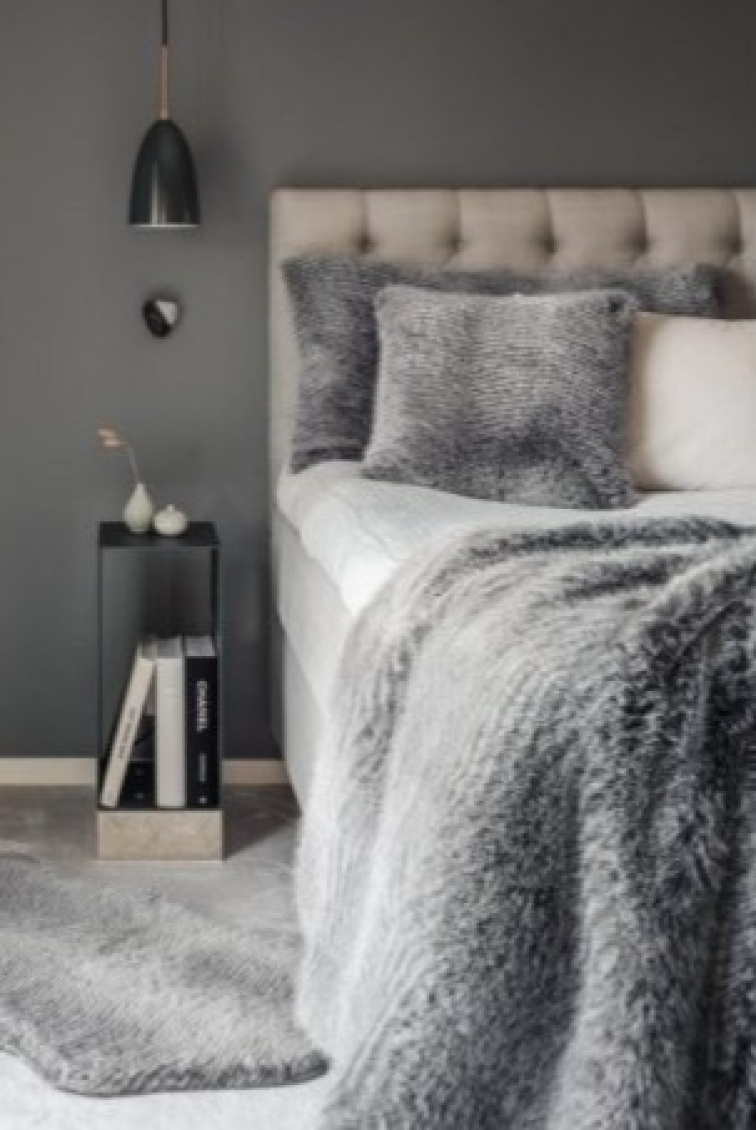 Kožešina Stily Grey, umělá kožešina, 60x40 cm