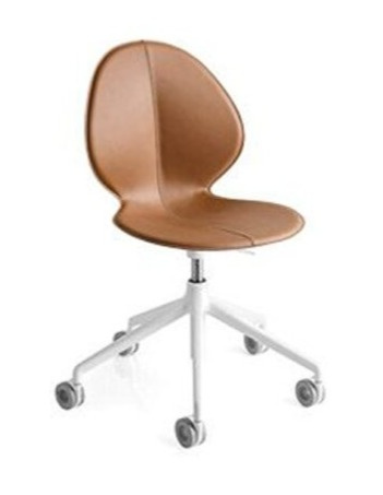 Pracovní židle Basil, kov, kůže, CS1857-LHS