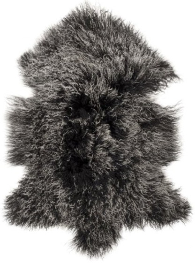 Tibetská kožešina černá Snowtop, 95x55 cm