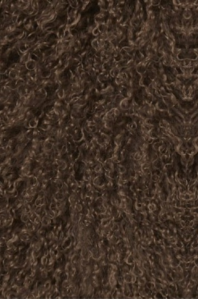 Tibetská kožešina Chocolate, čokoládově hnědá, 95x55 cm