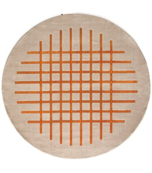 Kulatý koberec Cek, béžovo-oranžový, Ø240 cm, CB7257-C