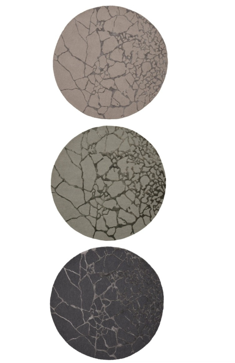 Kulatý koberec Marmo Green