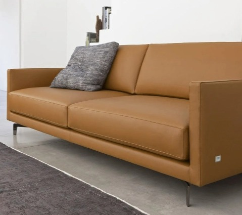 Industriální pohovka Bart, 206 cm, šedá, plně snímatelný potah