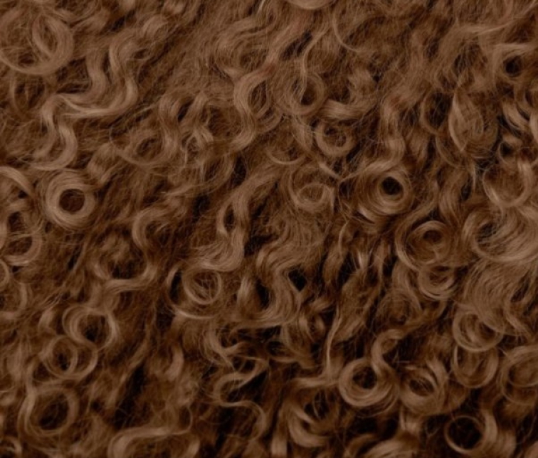 Tibetská kožešina Cognac, koňaková, 95x55 cm