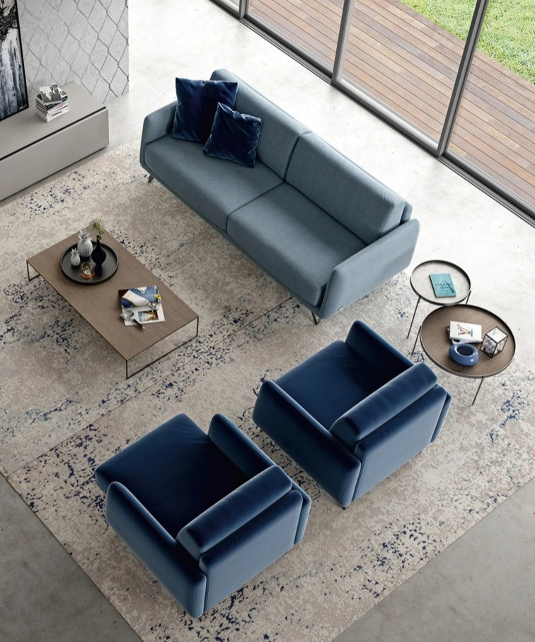 Polohovací pohovka Bristol, 220 cm, látka, kůže