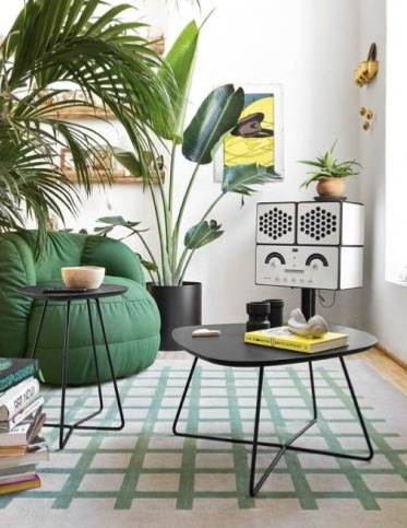 Odkládací stolek Ciop, dřevěná deska, CB5225-P