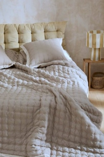 Bavlněný přehoz Nimes Beige, prošívaný, 240x260 cm
