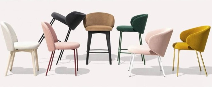 Vysoká židle Tuka Mid, variabilní potah, CB2183-MTO