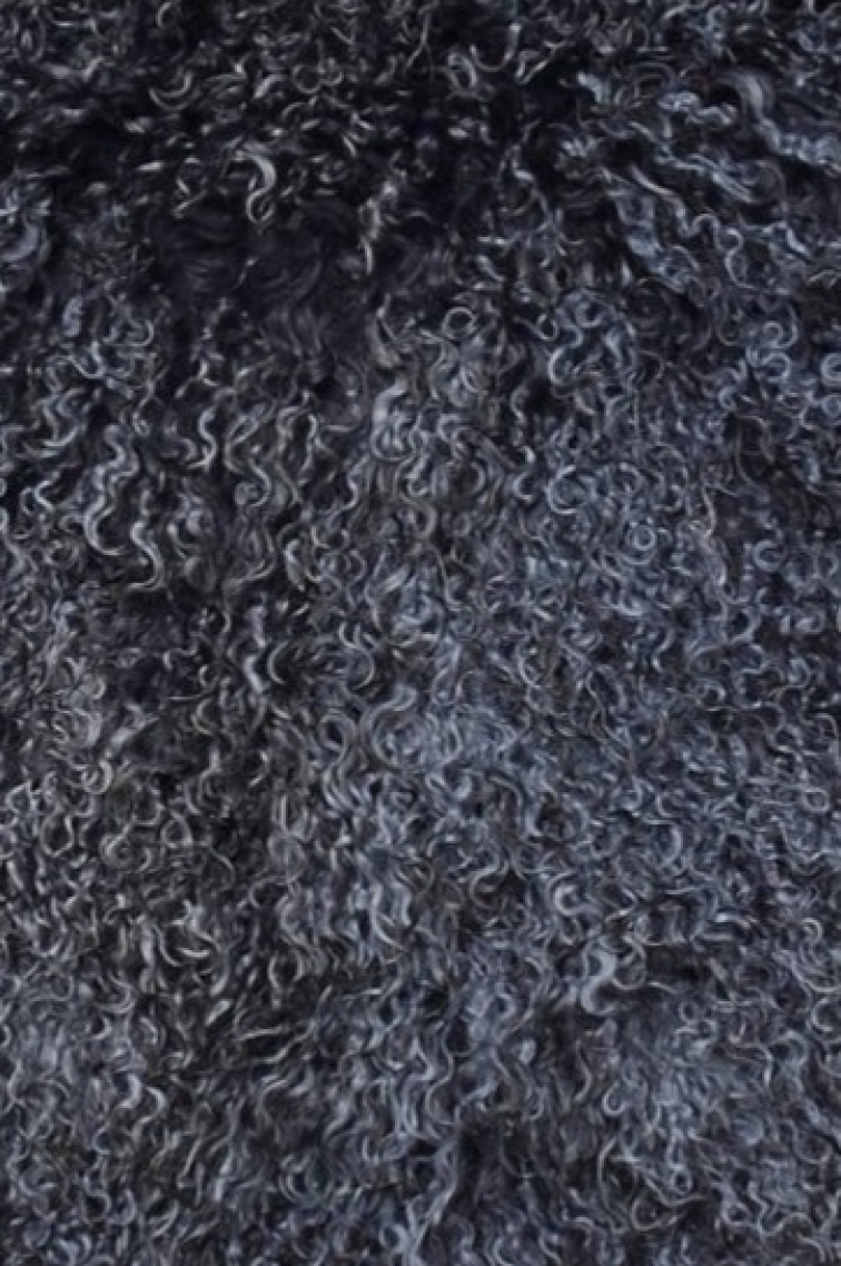 Polštář tibetská kožešina Shansi, modrá Blue Lighttop, 40x40 cm