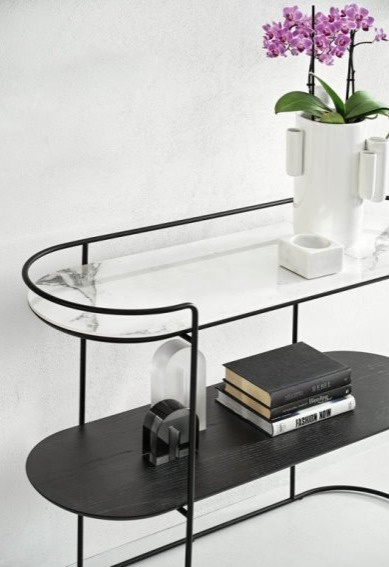 Konzolový stolek Atollo, sklokeramika, 100x35 cm, CS5130-C