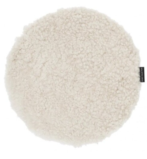 Kožešina na židli Curly Beige, béžová, O34 cm