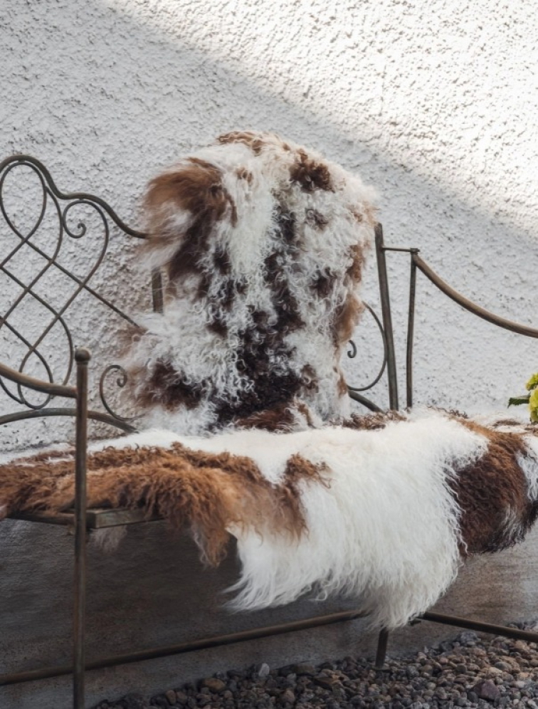 Tibetská kožešina strakatá, 95x55 cm