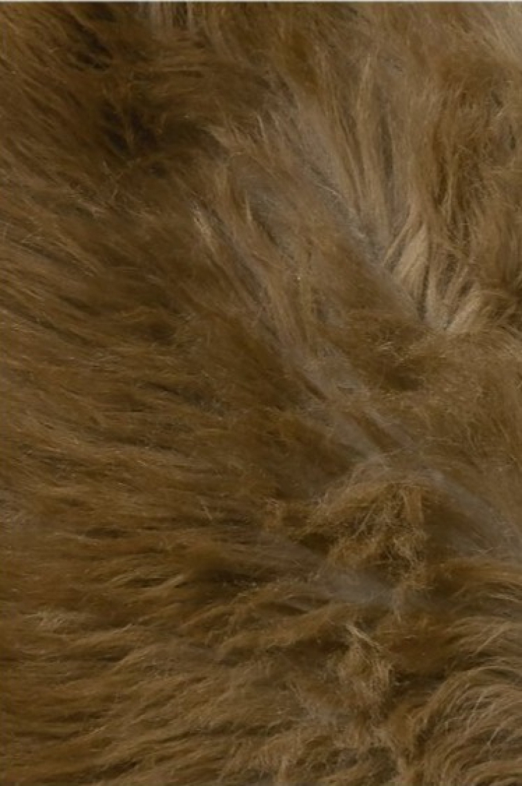 Tibetská vysokohorská kožešina Bothy, béžová-měděná, 95x55 cm