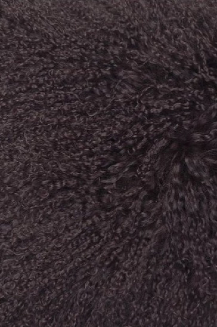 Polštář tibetská kožešina, hnědá, 40x40 cm