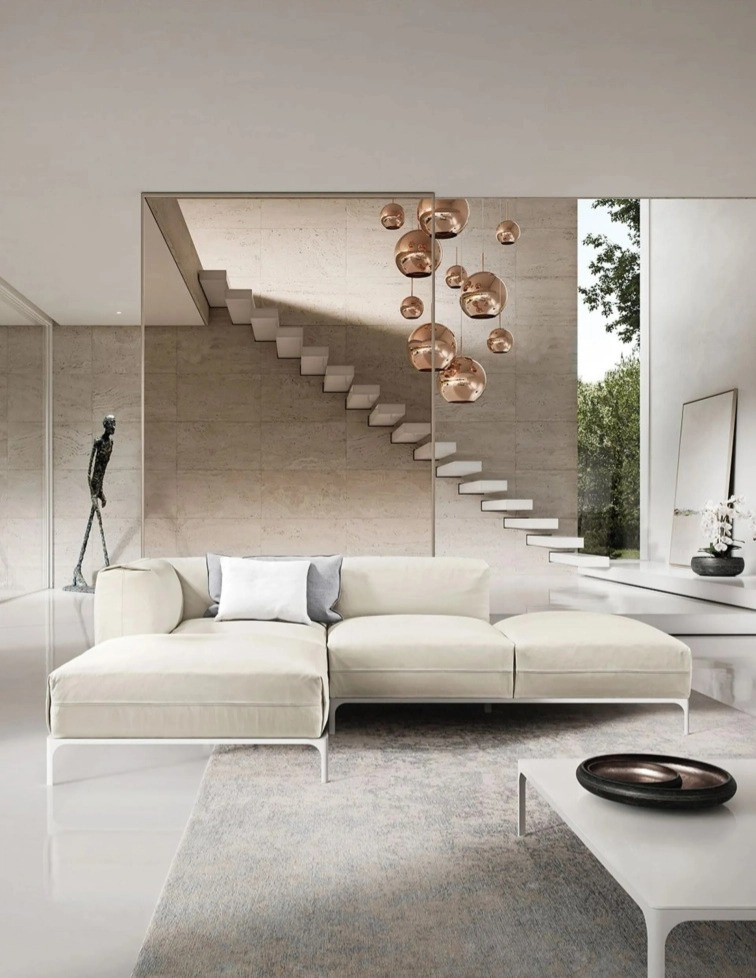 Minimalistická sedačka Spencer, 248 cm, látková, modulární