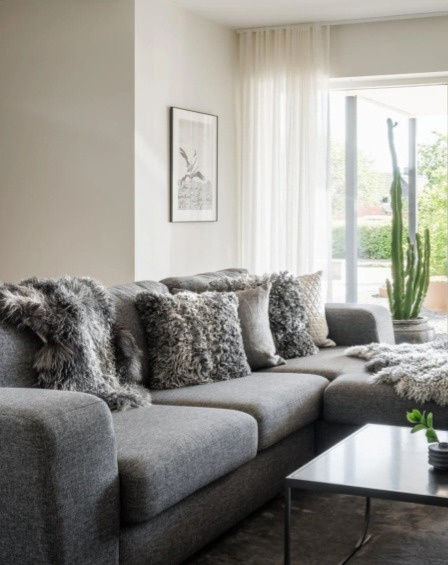 Kašmírový polštář Nanny Grey, šedý