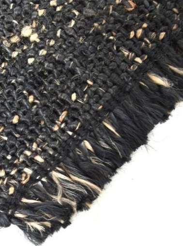 Jutový koberec Nessa Antracit, ručně tkaný