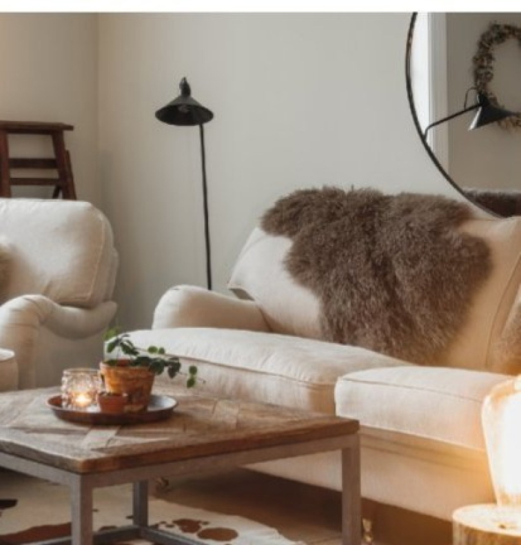 Kožešinový polštář Brown, tibetská kožešina, 40x40 cm