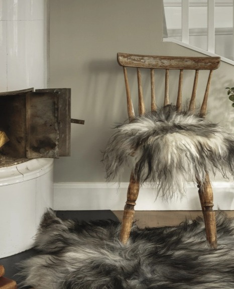 Kožešina na židli Molly Spotted, patchwork, 37x37 cm