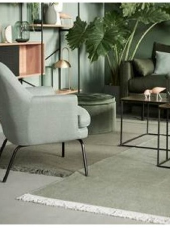 Vlněný koberec Birla Green, zelenkavý