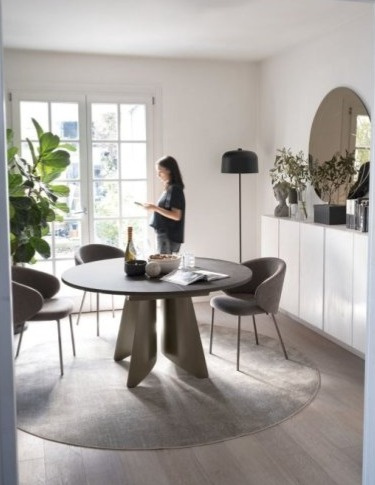 Kulatý stůl Orion, Ø140 cm, sklokeramika, CB4865-D 140