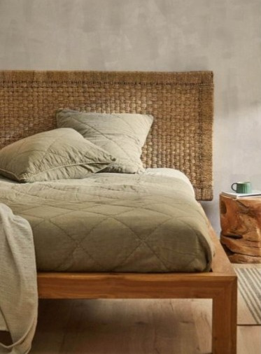 Prošívaný přehoz Nantes Olive, bavlna, olivový, 240x260 cm