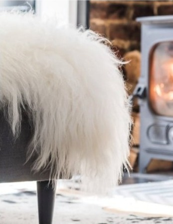 Islandská ovčí kožešina Molly, bílá, 90x60 cm