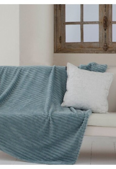 Pléd Montana Azul, nebesky modrý, 150x200 cm