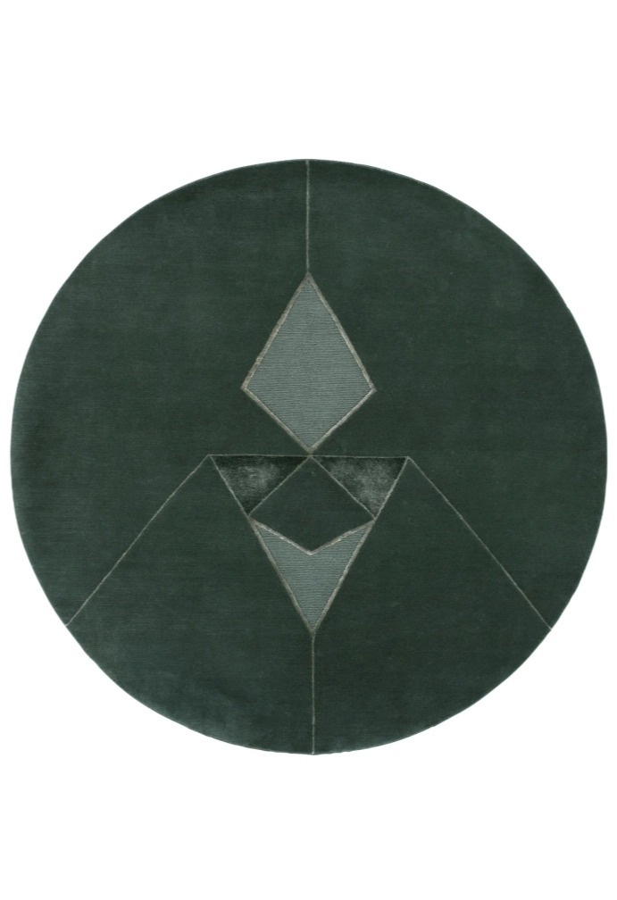 Kulatý koberec Machiko Granite, šedý