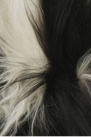 Kožešina na židli Molly Spotted, patchwork, 37x37 cm