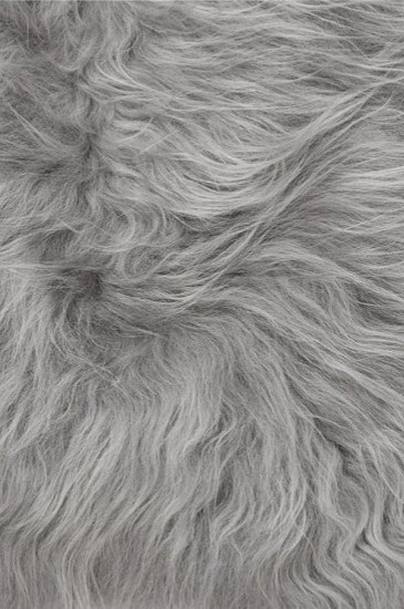 Kožešina na židli Molly Brisa, šedá, O35 cm