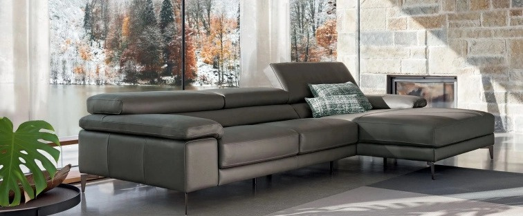 Pohodlná pohovka Paris, 180 cm, kůže, látka