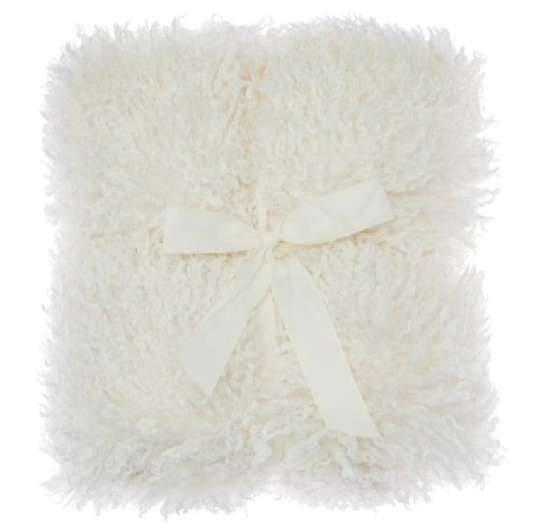 Pléd Wooly Ivory, umělá kožešina, 120x180 cm