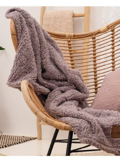 Plyšový pléd Tedy Lilac, šeříkový, 120x180