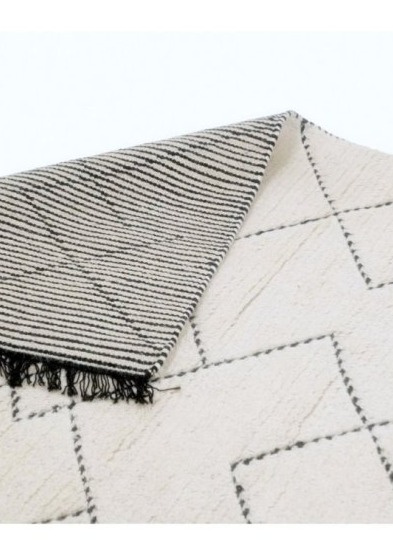 Geometrický koberec Torun Black, smetanovo-černý