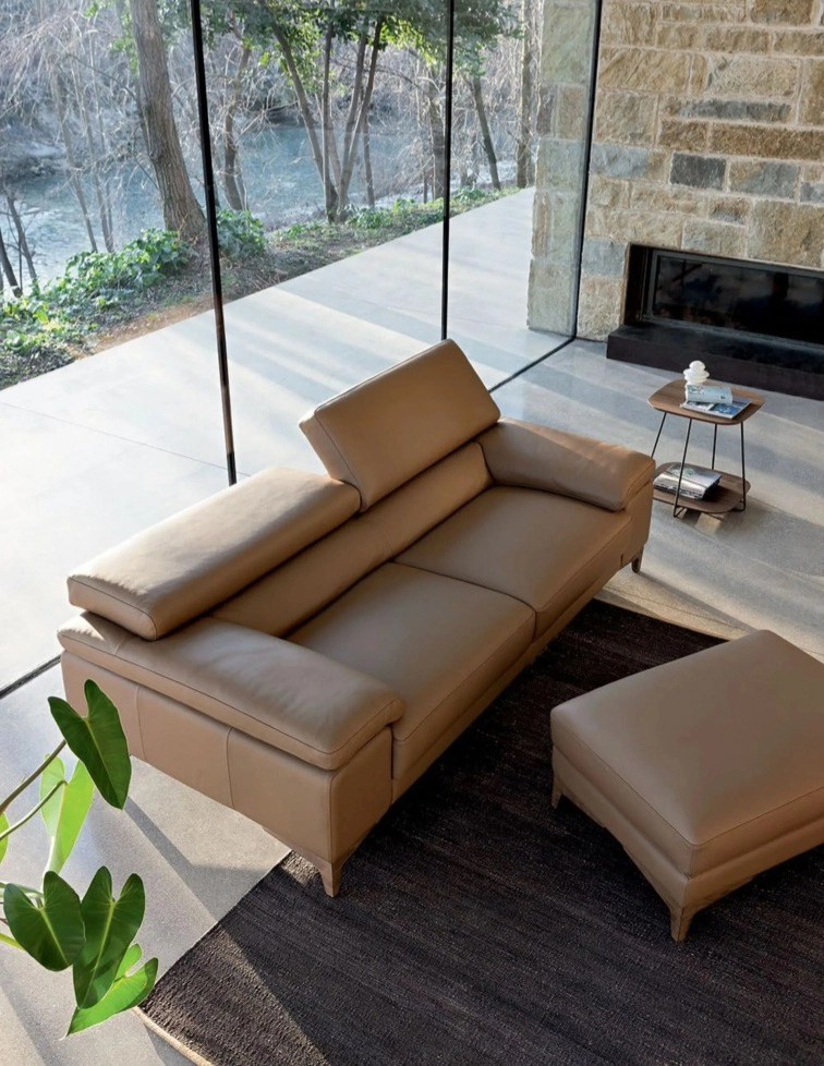 Pohodlná pohovka Paris, 180 cm, kůže, látka