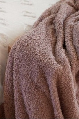 Plyšový pléd Tedy Lilac, šeříkový, 120x180