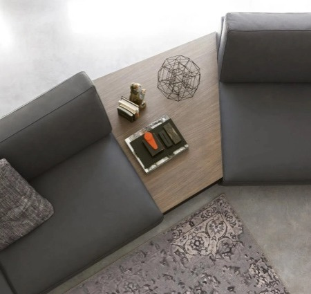 Industriální pohovka Bart, 206 cm, šedá, plně snímatelný potah