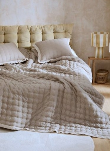 Bavlněný přehoz Nimes Beige, prošívaný, 240x260 cm