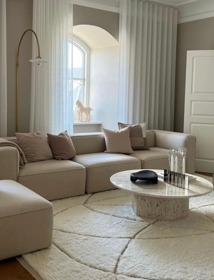 Vlněný koberec Awakened Mind White, přírodně bílý, vlna