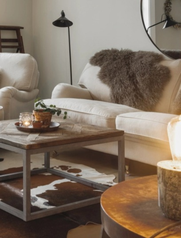 Tibetská kožešina Light Beige, béžová, 95x55 cm