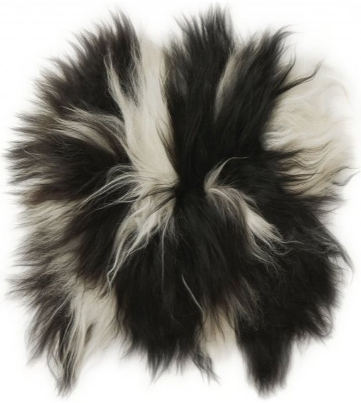 Kožešina na židli Molly Spotted, patchwork, 37x37 cm