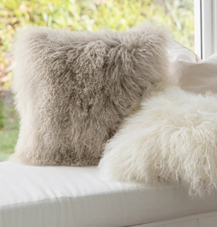 Tibetská kožešina béžová Snowtop, 95x55 cm