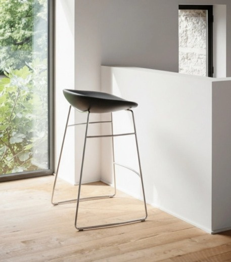 Barová židle Palm, kov, umělá kůže, v.67 cm, CS1822-SK